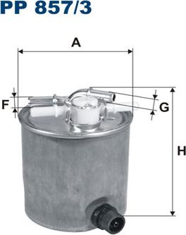 Filtron PP857/3 - Топливный фильтр www.parts5.com