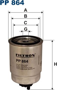 Filtron PP864 - Filtro combustible www.parts5.com