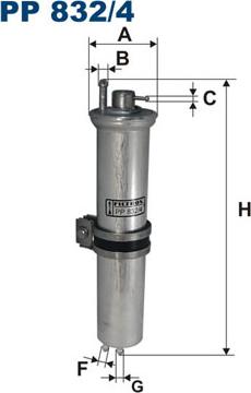 Filtron PP832/4 - Filtru combustibil www.parts5.com