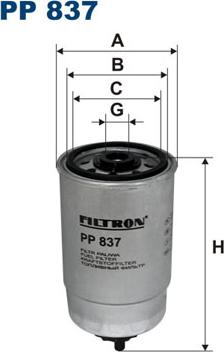 Filtron PP837 - Üzemanyagszűrő www.parts5.com