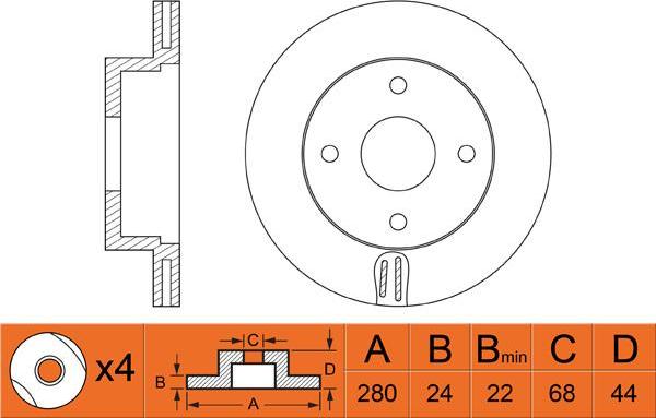 Maxgear 19-3353 - Тормозной диск www.parts5.com