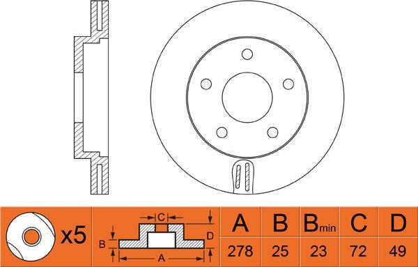 BOSCH 0 986 479 R83 - Disc frana www.parts5.com