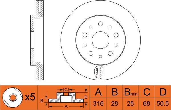 Brembo 09.9755.11 - Disc frana www.parts5.com