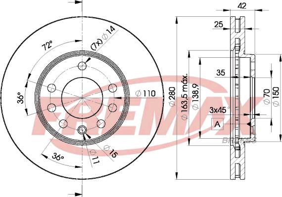 FREMAX BD-9060 - Disc frana www.parts5.com