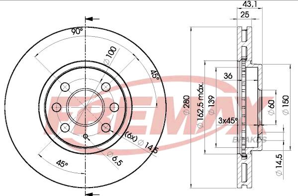 FREMAX BD-9007 - Kočioni disk www.parts5.com