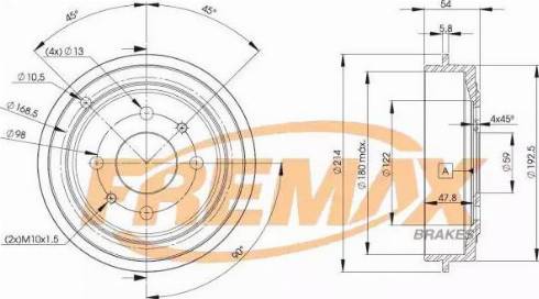 FREMAX BD-9325 - Tambur frana www.parts5.com