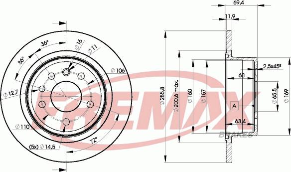 FREMAX BD-9211 - Kočni disk www.parts5.com