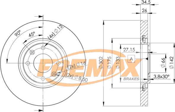 FREMAX BD-4698 - Brake Disc www.parts5.com