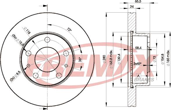 FREMAX BD-4681 - Brzdový kotúč www.parts5.com