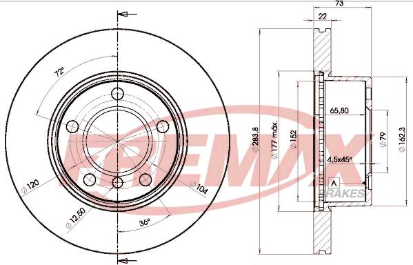 FREMAX BD-4629 - Disc frana www.parts5.com