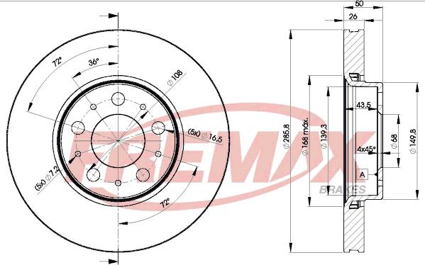 FREMAX BD-4046 - Disc frana www.parts5.com