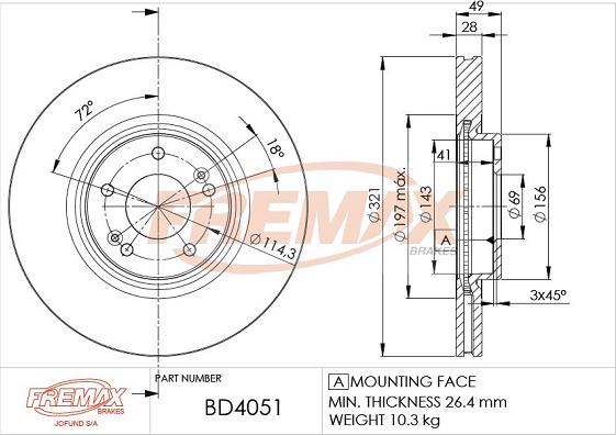 FREMAX BD-4051 - Brake Disc www.parts5.com