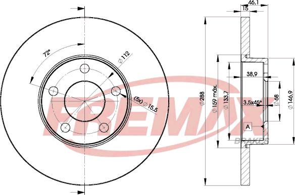 FREMAX BD-4061 - Disc frana www.parts5.com