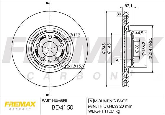 FREMAX BD-4150 - Brake Disc www.parts5.com