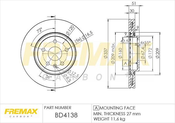 FREMAX BD-4138 - Brake Disc www.parts5.com