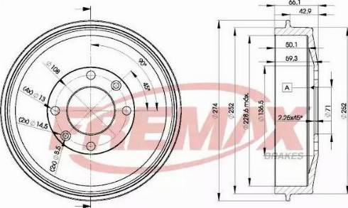 FREMAX BD-4724 - Bremstrommel www.parts5.com