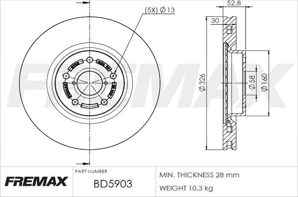 FREMAX BD-5903 - Δισκόπλακα www.parts5.com