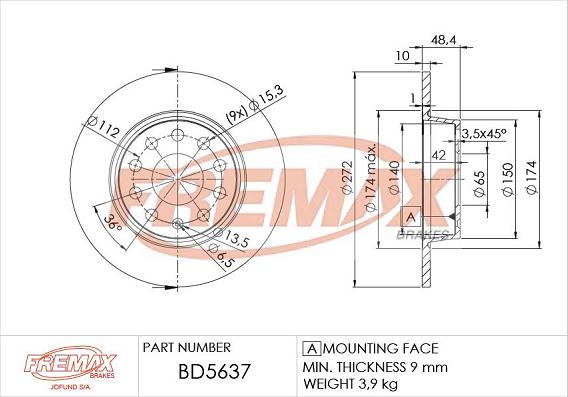 FREMAX BD-5637 - Brake Disc www.parts5.com