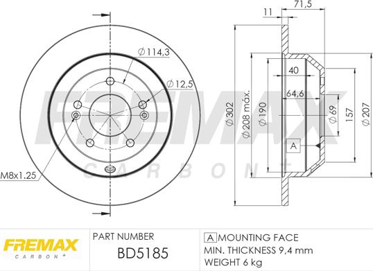 FREMAX BD-5185 - Brake Disc www.parts5.com