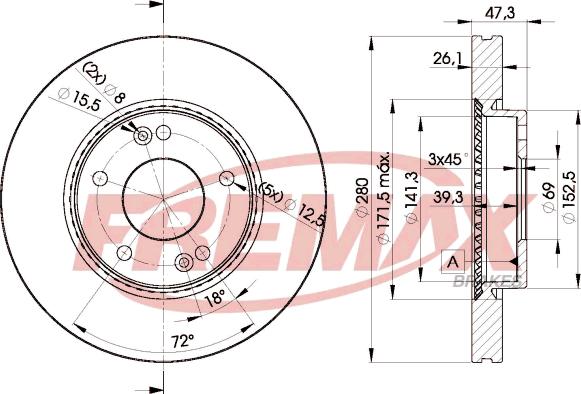 FREMAX BD-5171 - Brake Disc parts5.com