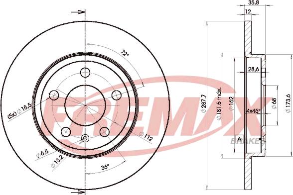 FREMAX BD-5316 - Brake Disc www.parts5.com