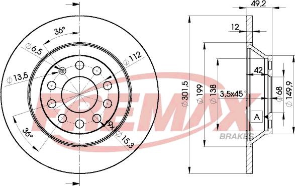 FREMAX BD-5313 - Brake Disc www.parts5.com