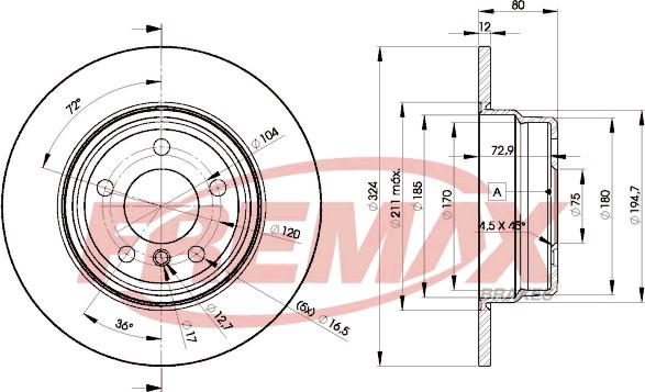 FREMAX BD-6491 - Тормозной диск www.parts5.com