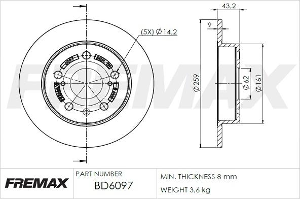 FREMAX BD-6097 - Brake Disc www.parts5.com