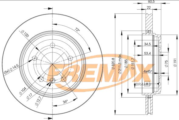 FREMAX BD-6074 - Disc frana www.parts5.com