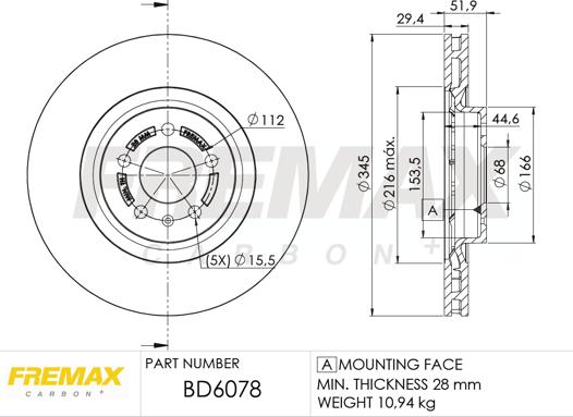 FREMAX BD-6078 - Brake Disc www.parts5.com