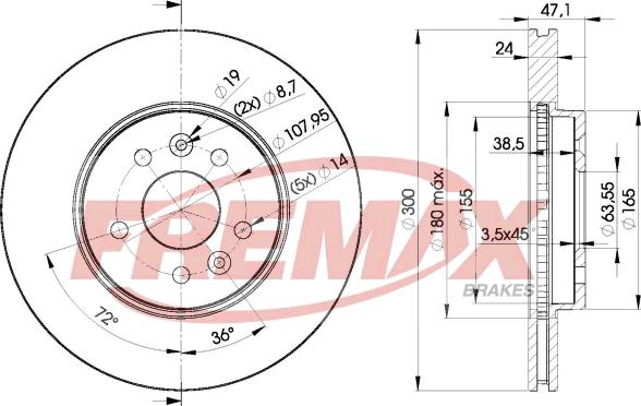 FREMAX BD-6767 - Brake Disc www.parts5.com