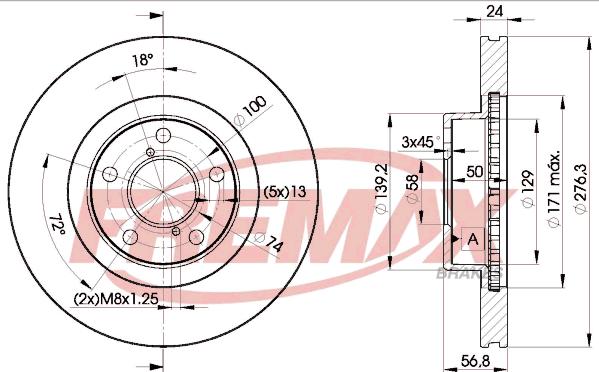 FREMAX BD-0033 - Δισκόπλακα www.parts5.com