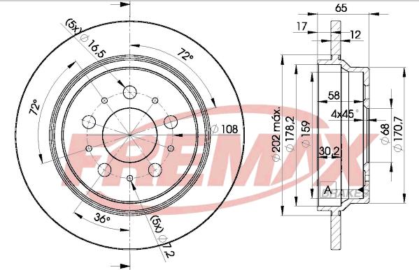 FREMAX BD-1674 - Zavorni kolut www.parts5.com