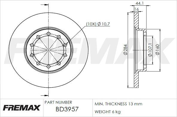 FREMAX BD-3957 - Jarrulevy www.parts5.com