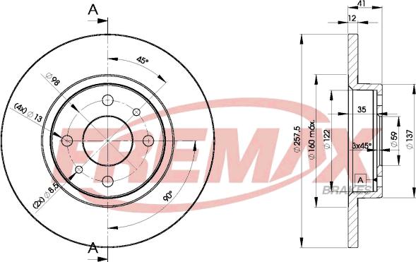 FREMAX BD-3466 - Disc frana www.parts5.com