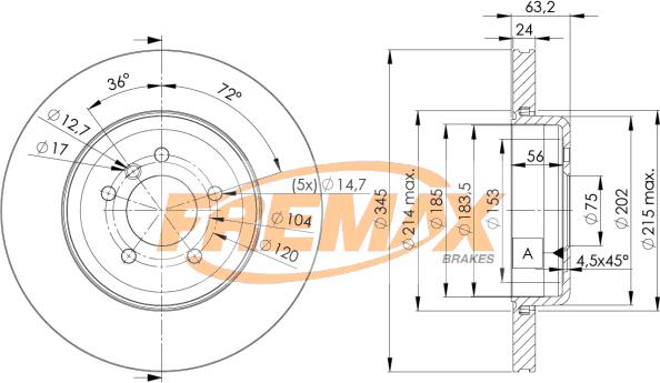 FREMAX BD-3403 - Brake Disc www.parts5.com