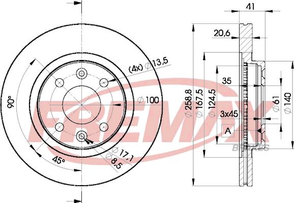 FREMAX BD-3550 - Δισκόπλακα www.parts5.com