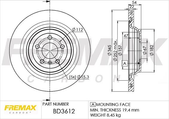 FREMAX BD-3612 - Brake Disc www.parts5.com