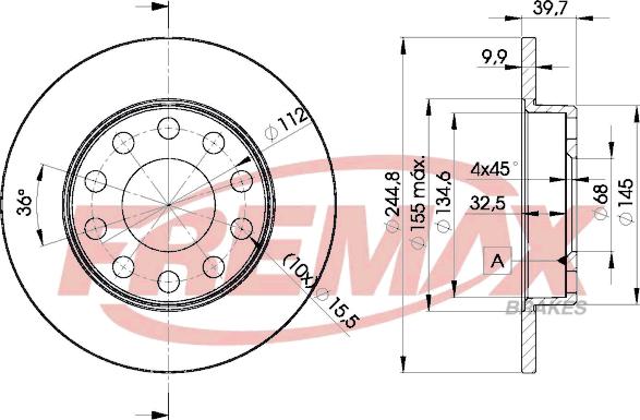 FREMAX BD-3637 - Féktárcsa www.parts5.com