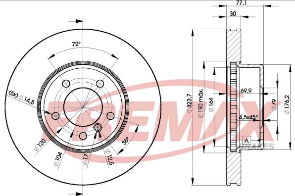 FREMAX BD-3221 - Disco de freno www.parts5.com