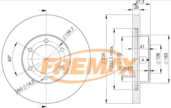 FREMAX BD-2918 - Brzdový kotúč www.parts5.com