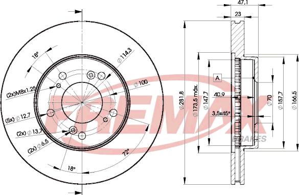 FREMAX BD-2586 - Féktárcsa www.parts5.com