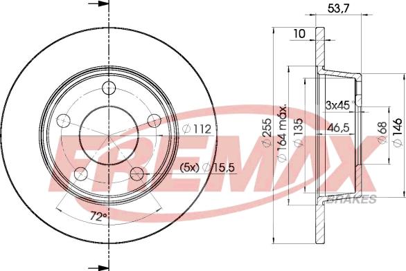 FREMAX BD-2880 - Disc frana www.parts5.com