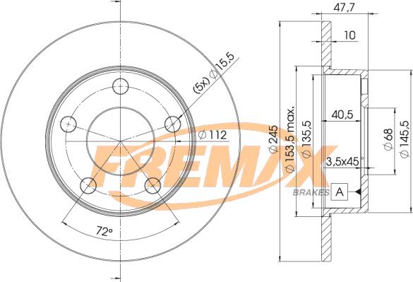 FREMAX BD-2746 - Disc frana www.parts5.com