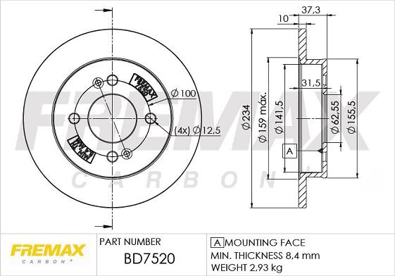 FREMAX BD-7520 - Brake Disc www.parts5.com