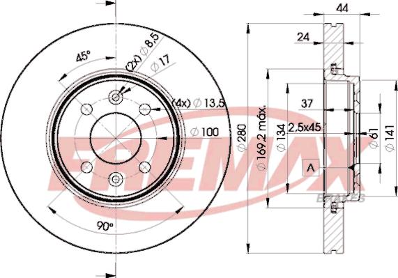 FREMAX BD-7829 - Disco de freno www.parts5.com