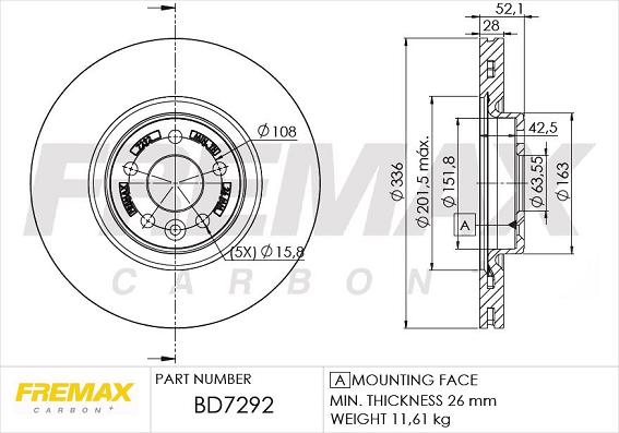 FREMAX BD-7292 - Disc frana www.parts5.com