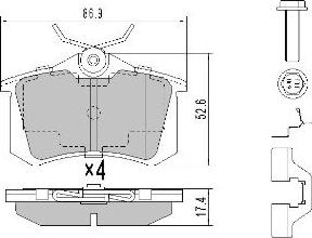 FREMAX FBP-0575-01 - Fren balata seti, diskli fren www.parts5.com