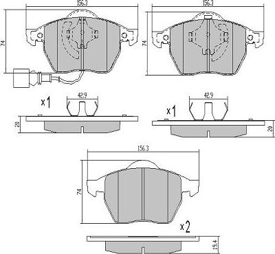 FREMAX FBP-0868 - Fren balata seti, diskli fren www.parts5.com