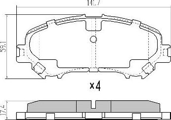 FREMAX FBP-1980 - Set placute frana,frana disc www.parts5.com